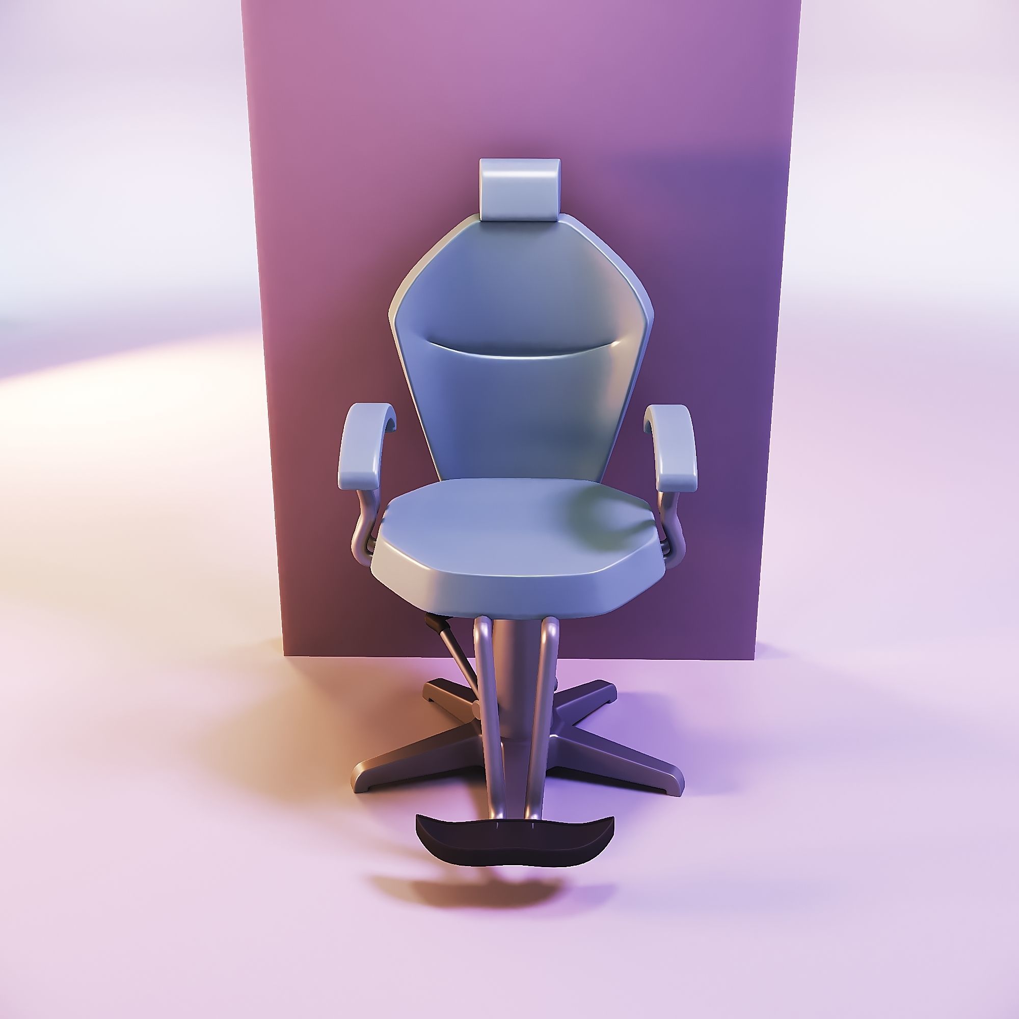 Miniature dollhouse furniture salon chair 3D print model_2