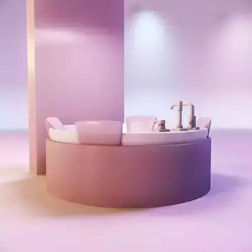 Miniature dollhouse furniture bath Jacuzzi with faucet