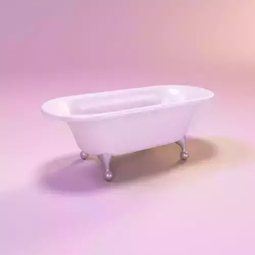 Miniature dollhouse furniture bath