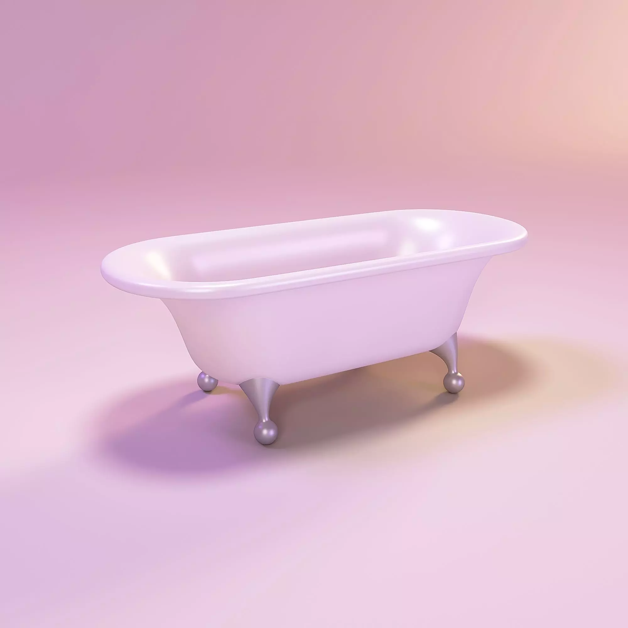 Miniature dollhouse furniture bath 3D print model