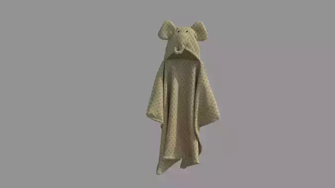 Cute Bathrobes with Hood  3D model