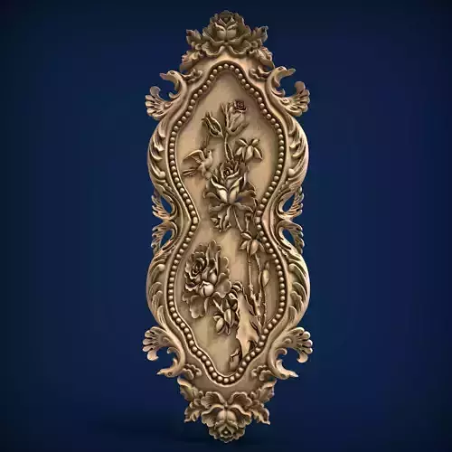 Carved panel painting STL