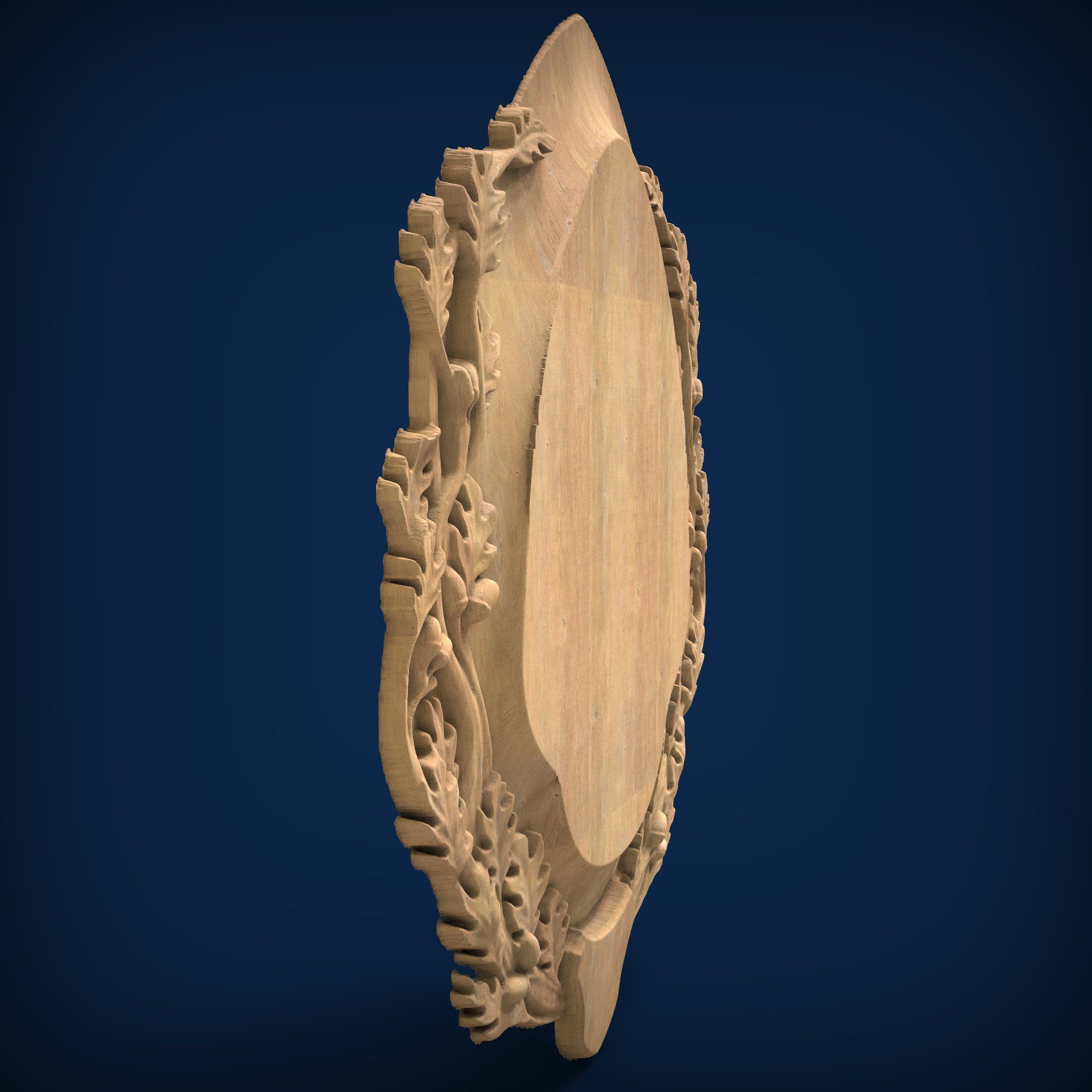 Carved panel painting STL 3D model_1
