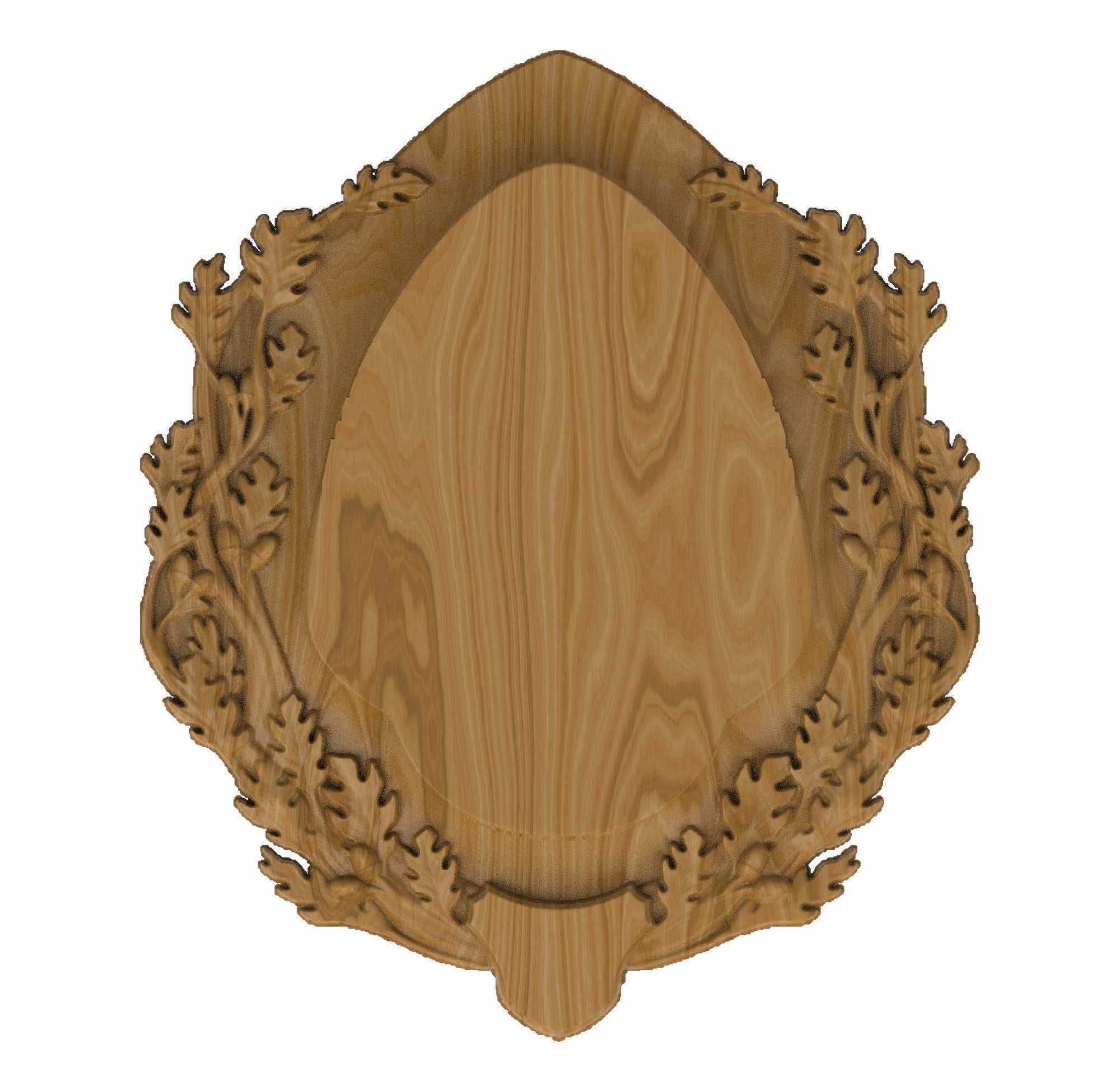 Carved panel painting STL 3D model_2