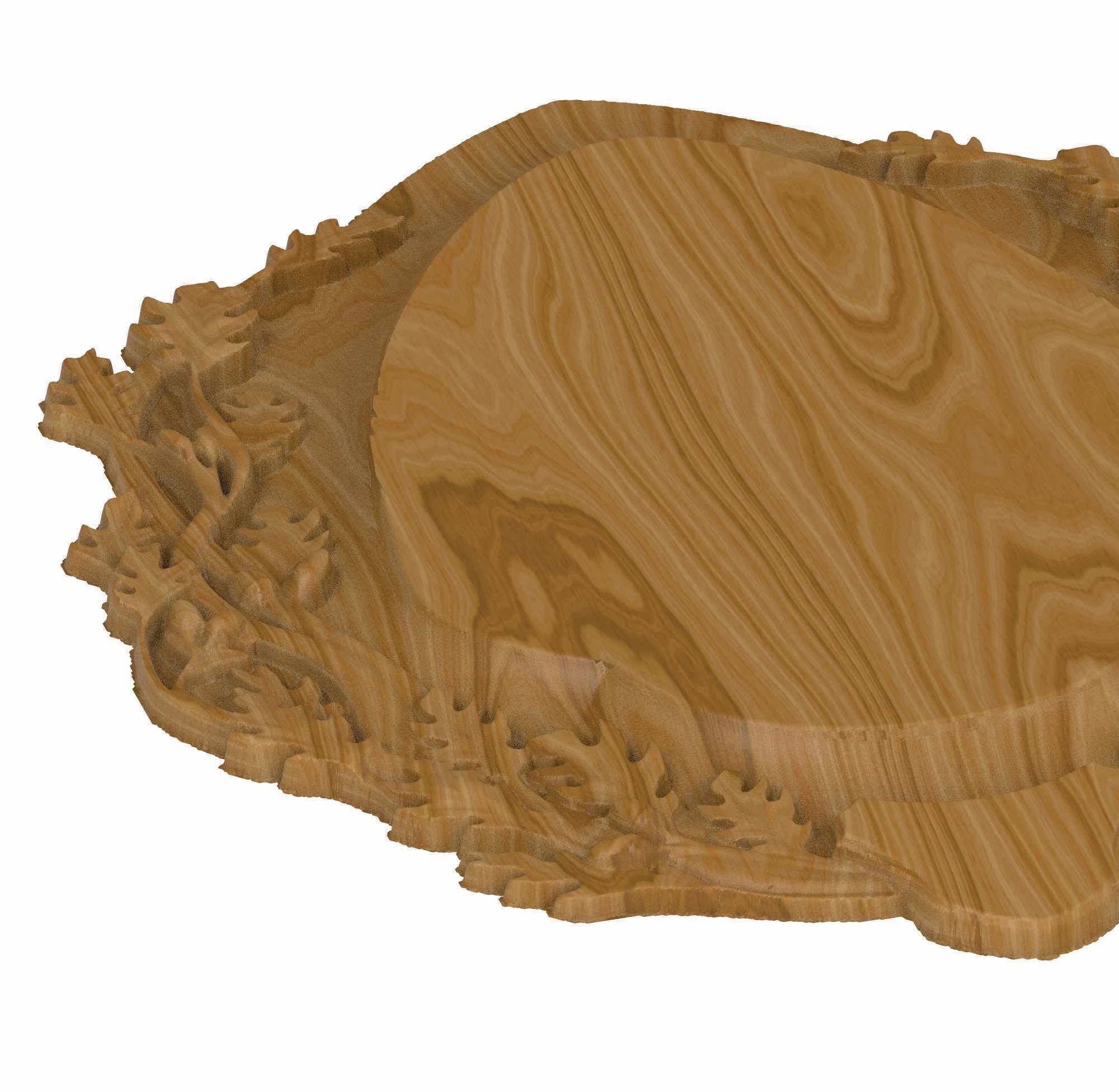 Carved panel painting STL 3D model_3