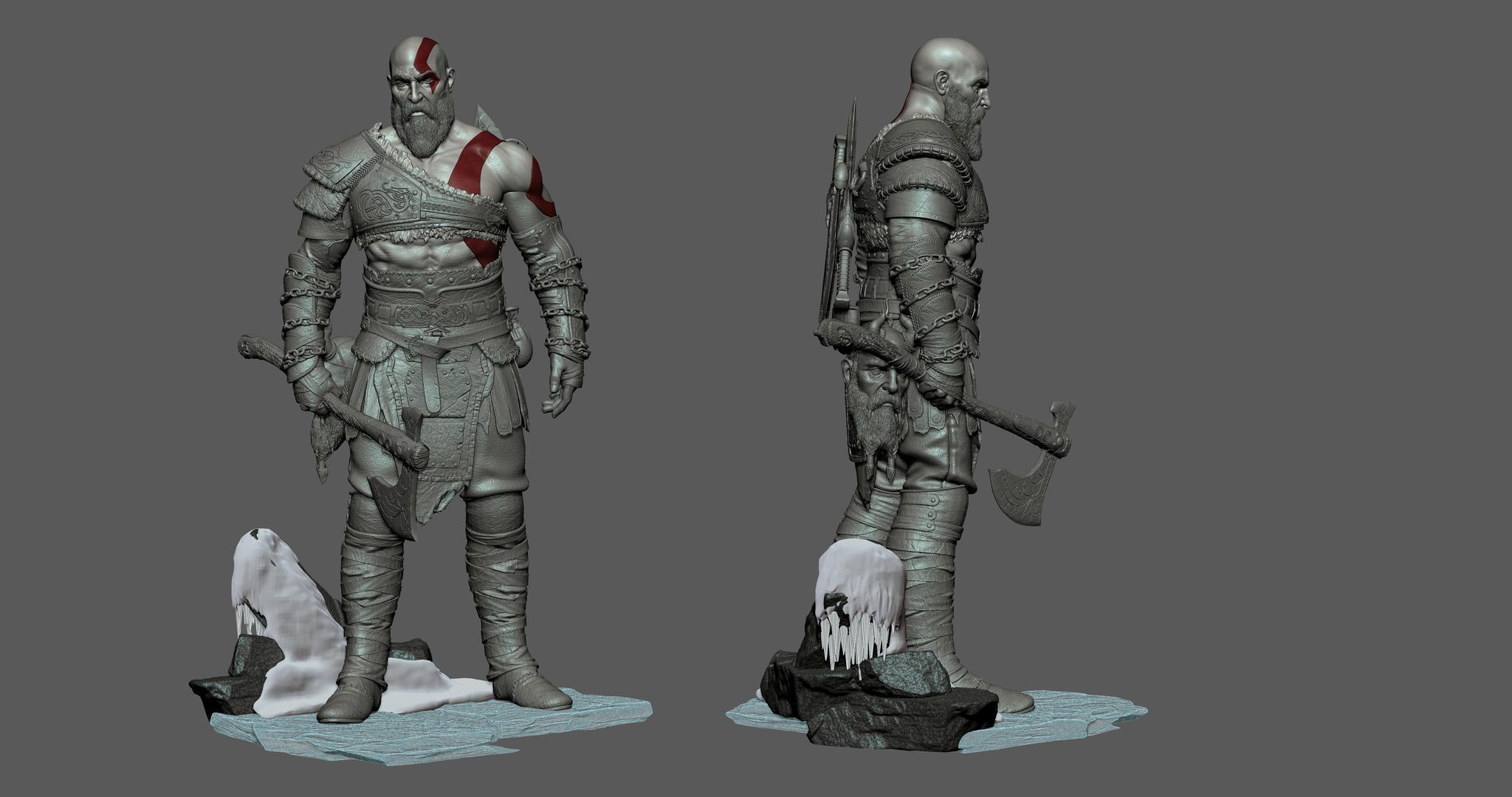Kratos  3D print model_2