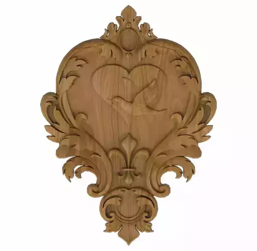 Carved panel painting STL