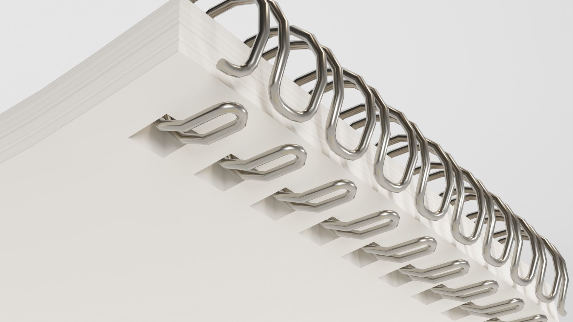 Simple Notepad with Ringbinders Low-poly 3D model_5