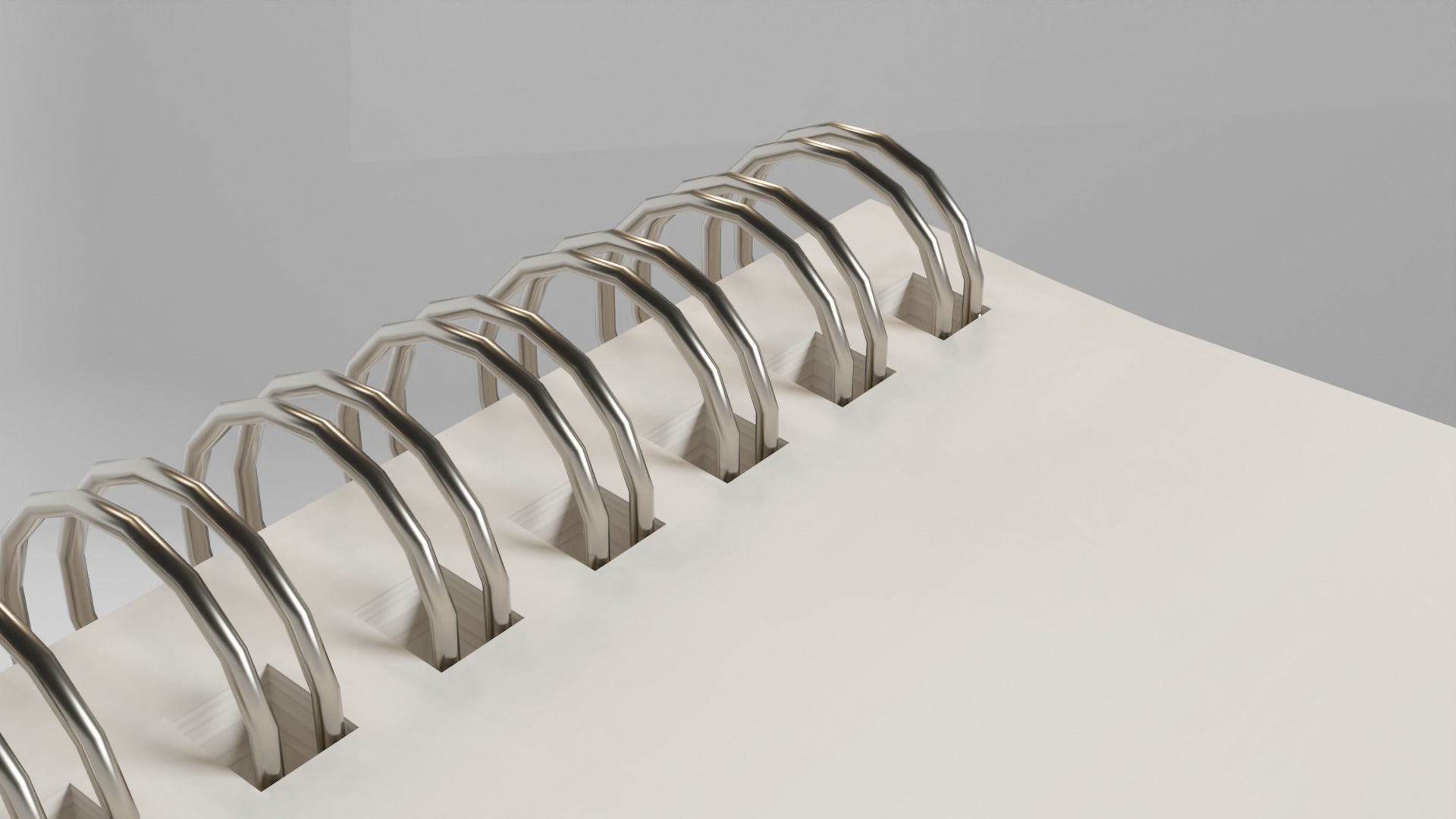 Simple Notepad with Ringbinders Low-poly 3D model_2