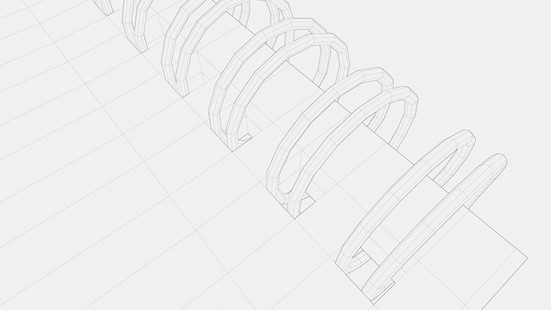 Simple Notepad with Ringbinders Low-poly 3D model_8