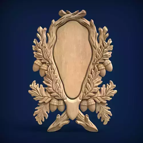 Carved panel painting STL