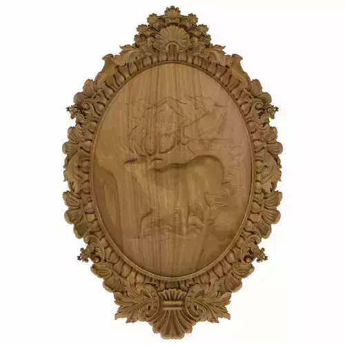 Carved panel painting STL