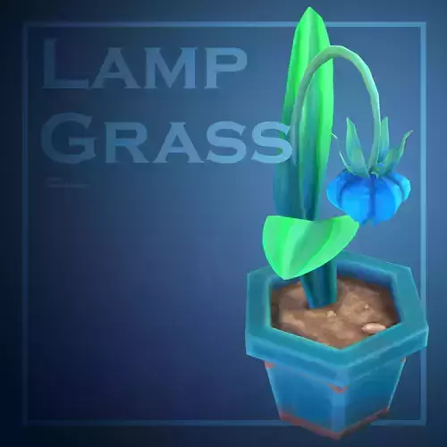 Flower Lamp Grass from Genshin Impact  Low Poly  Game Ready
