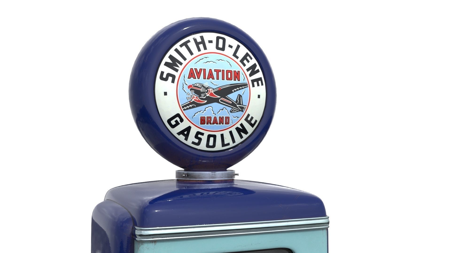 Vintage SMITH-O-LENE Gas Pump 1948 3D model_3