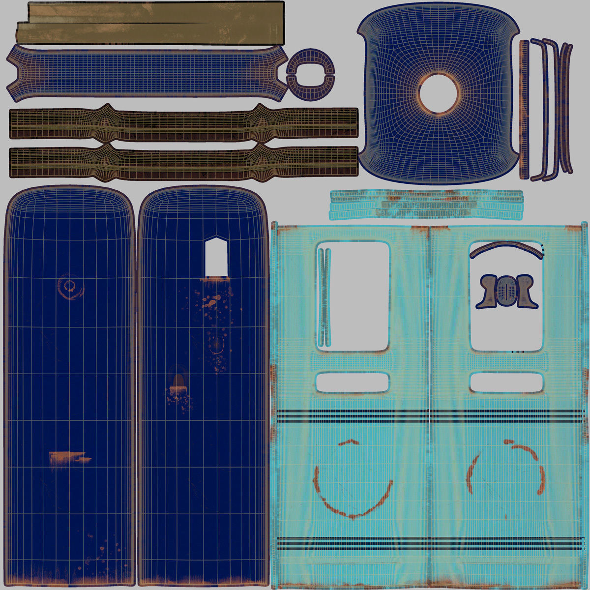 Vintage SMITH-O-LENE Gas Pump 1948 3D model_6