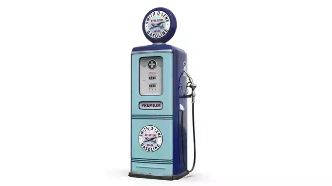Vintage SMITH-O-LENE Gas Pump 1948 3D model