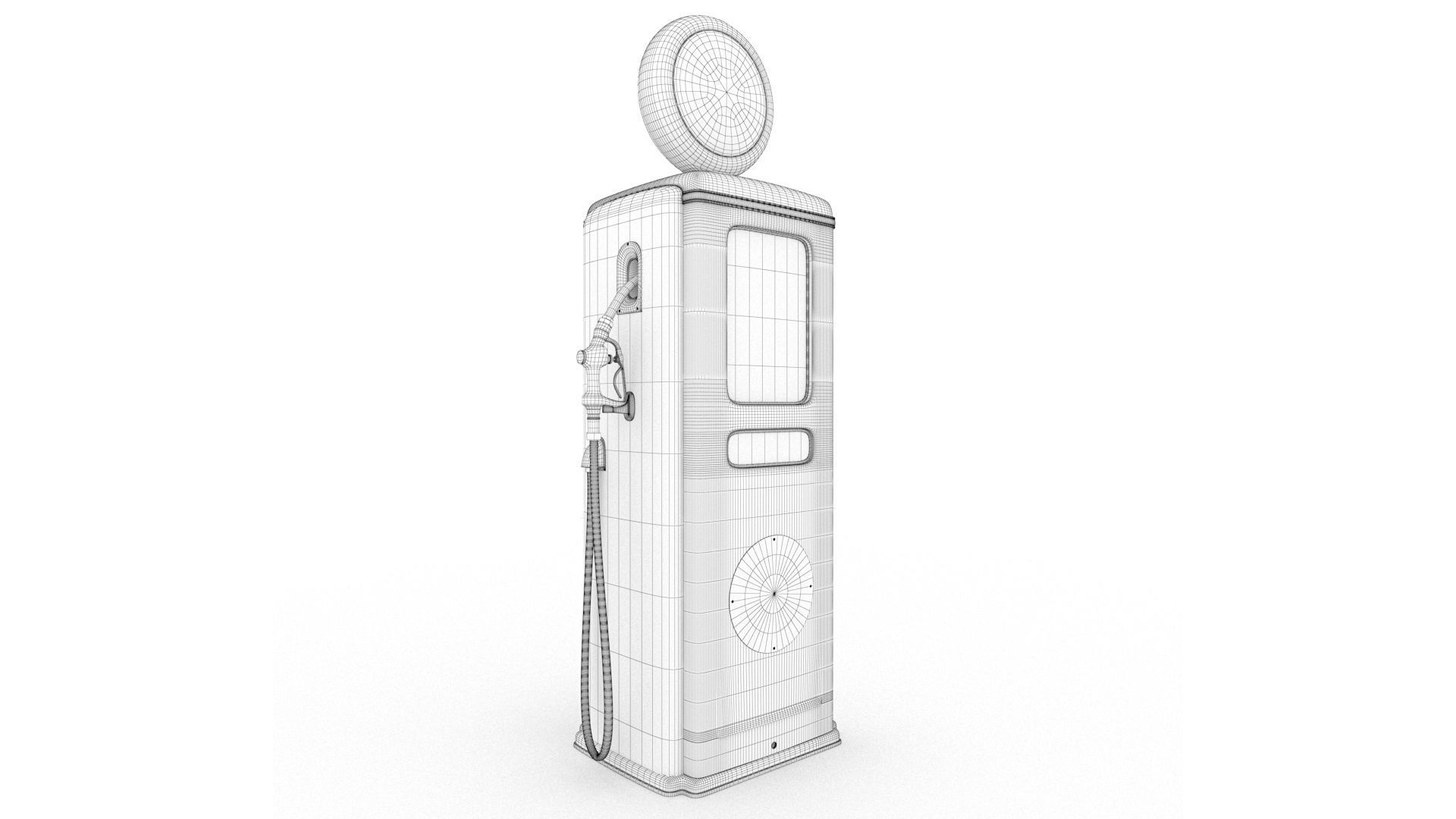 Vintage SMITH-O-LENE Gas Pump 1948 3D model_8