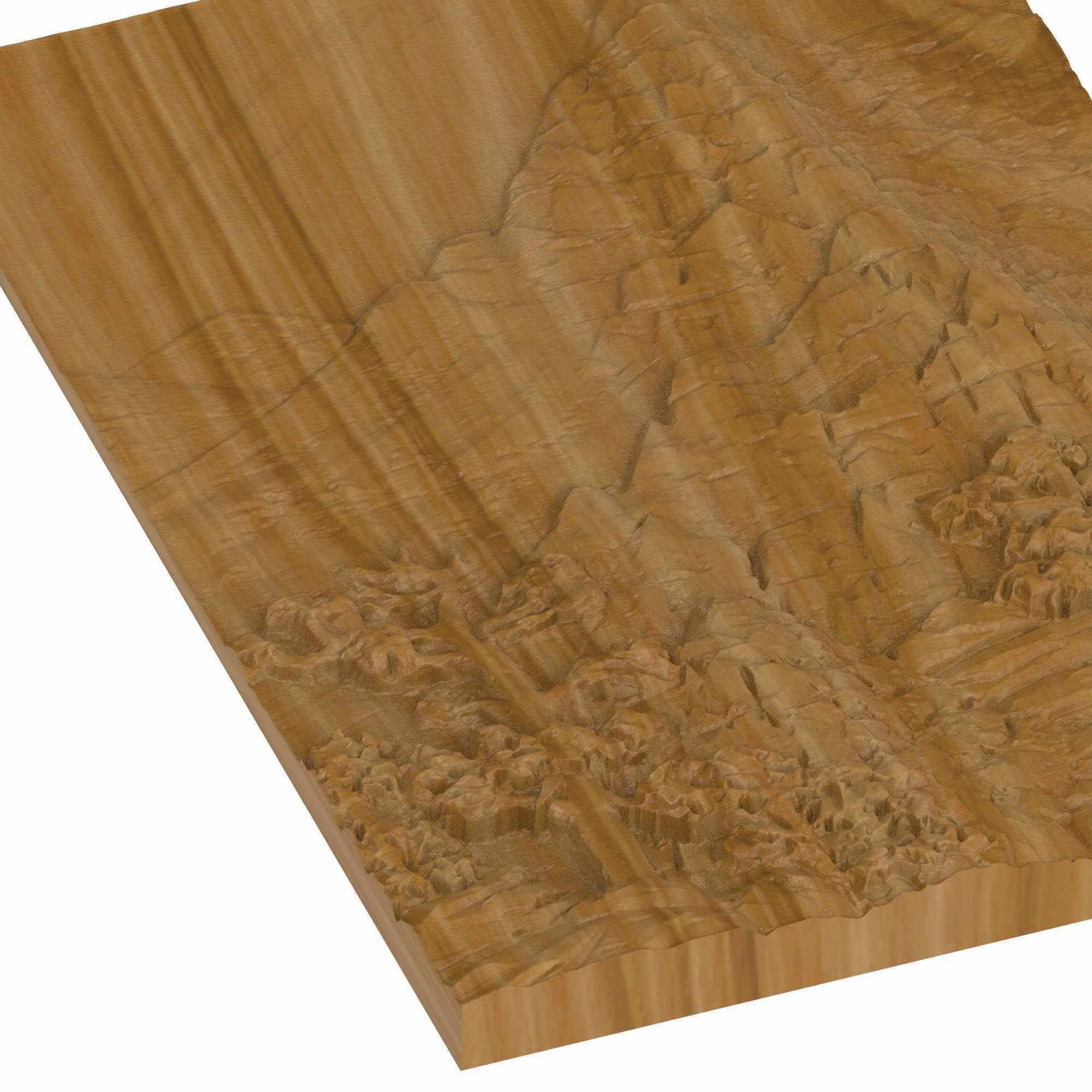 Carved panel painting STL 3D model_3