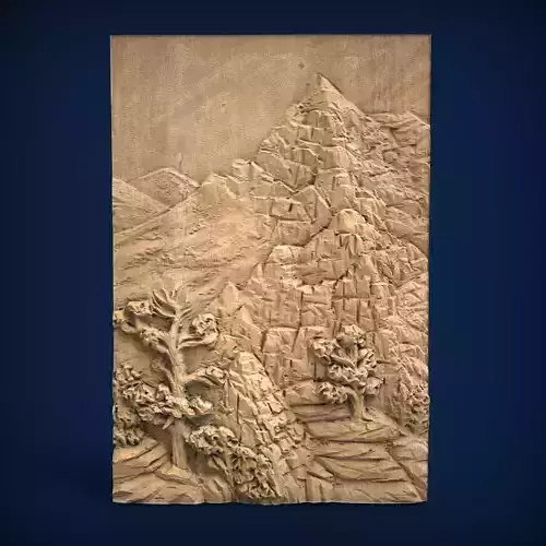 Carved panel painting STL