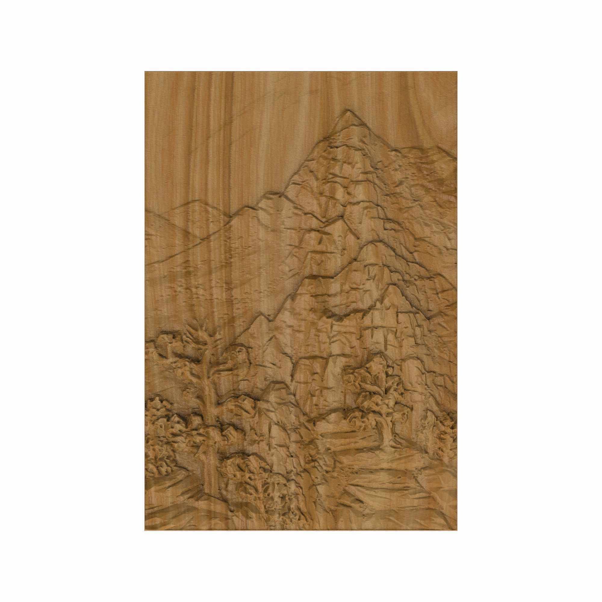 Carved panel painting STL 3D model_2