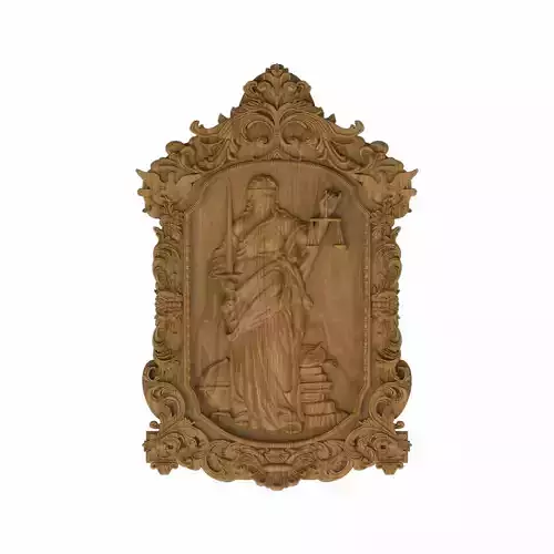Carved panel painting STL