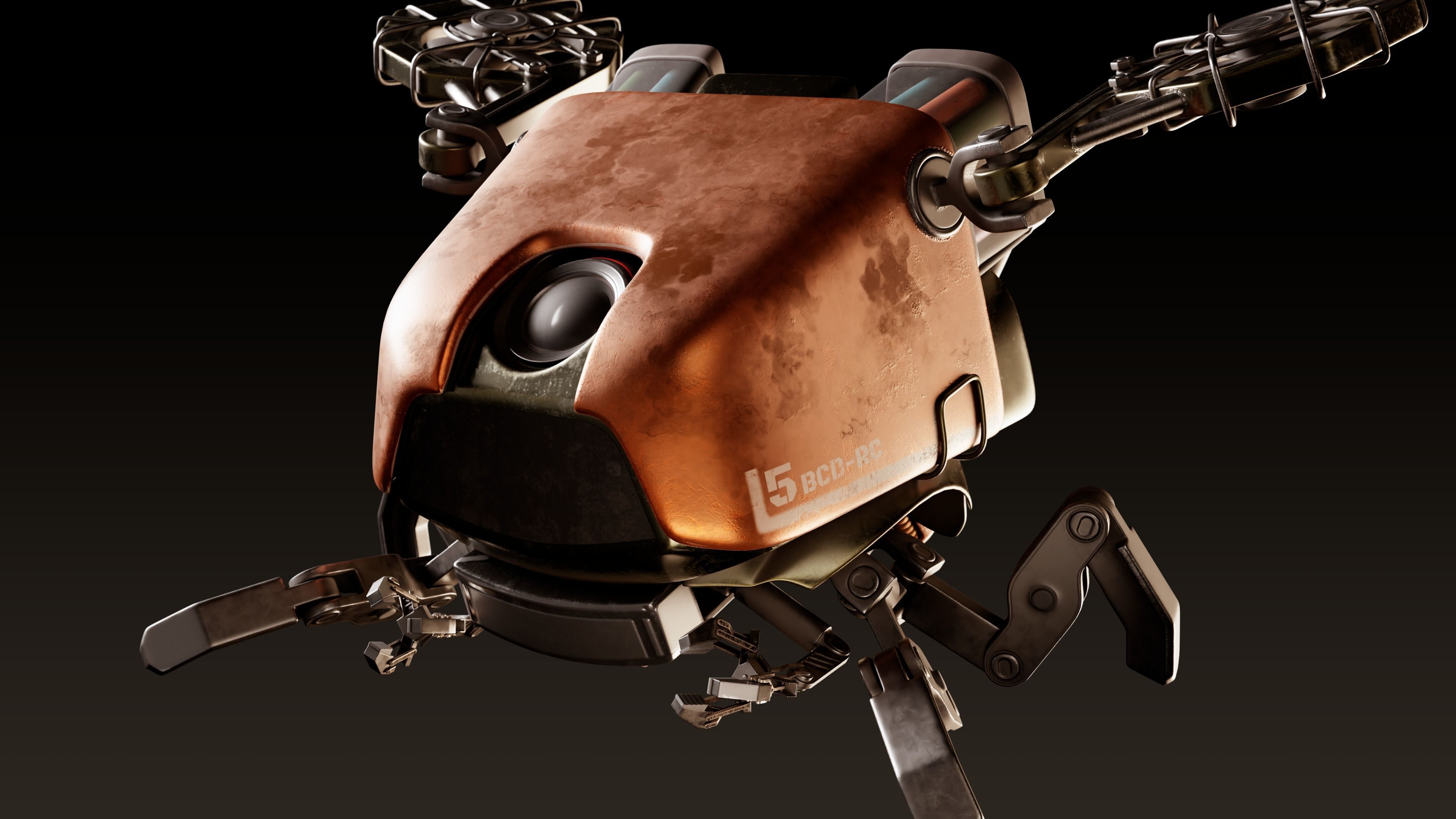 Robot BCD - RC 5 Post Apocalyptic 3D model_4