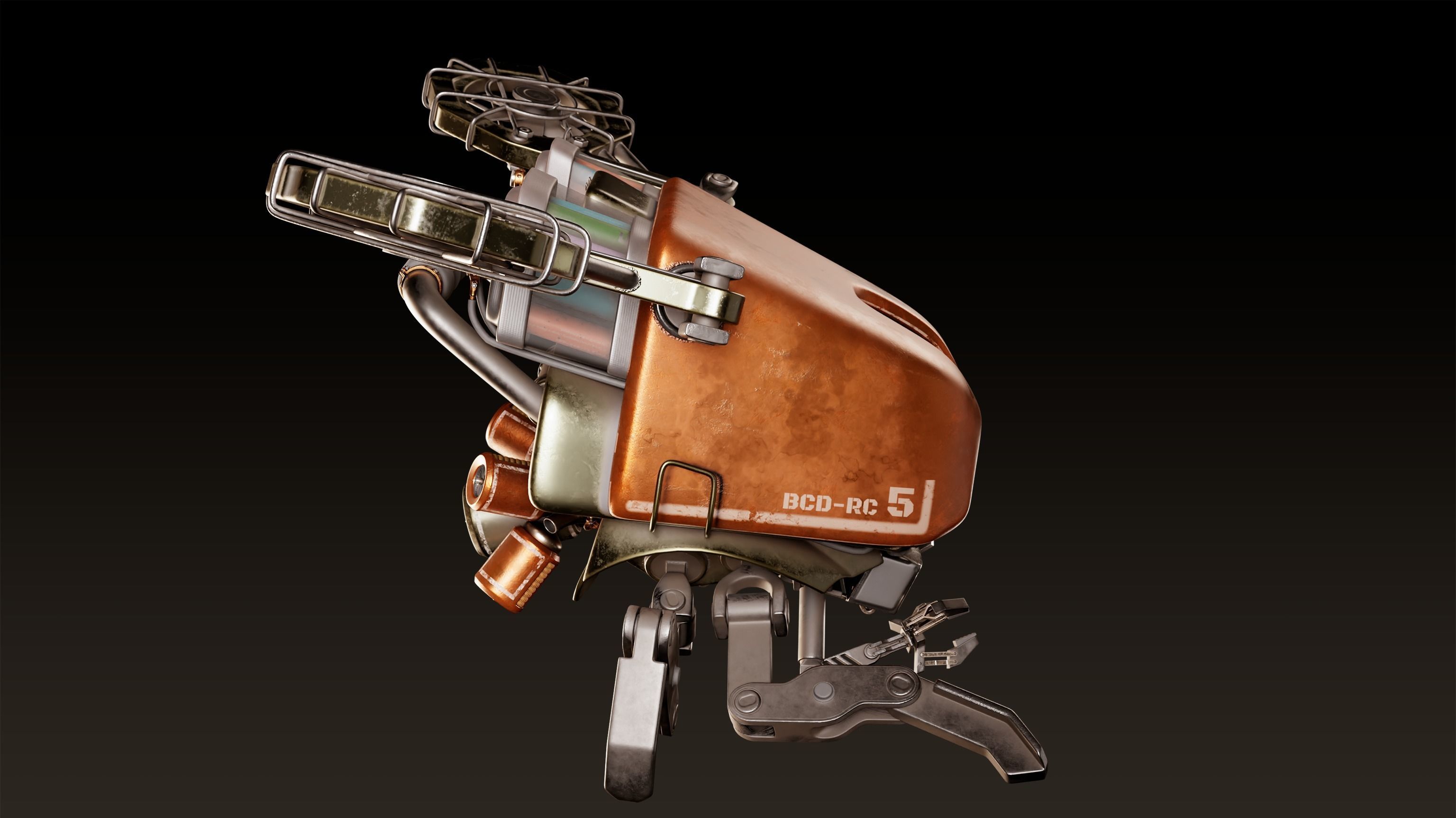 Robot BCD - RC 5 Post Apocalyptic 3D model_5