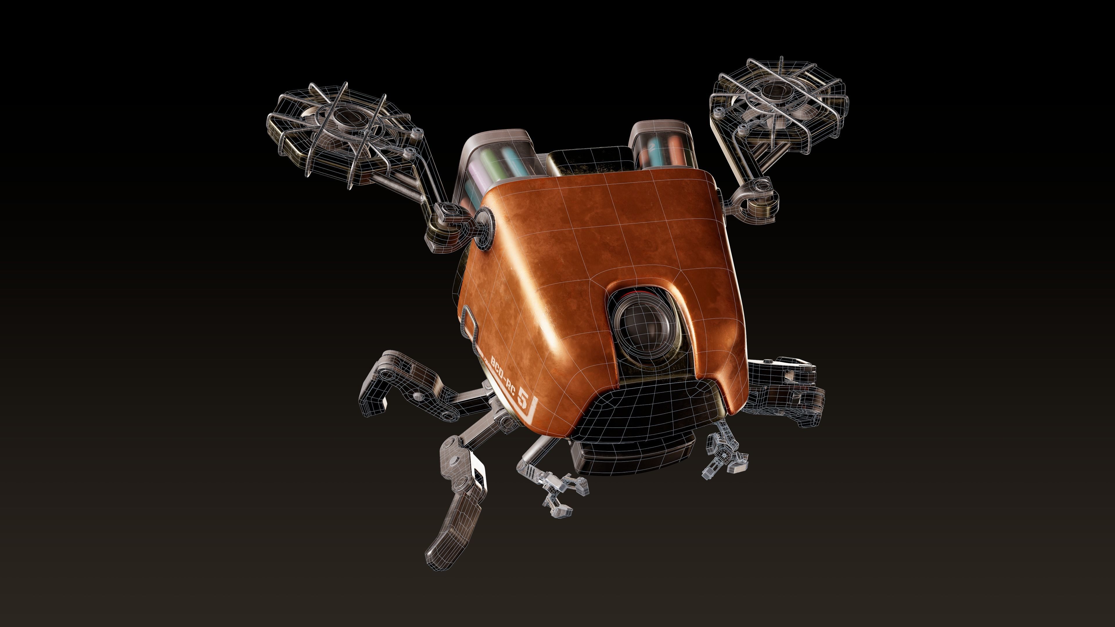 Robot BCD - RC 5 Post Apocalyptic 3D model_7