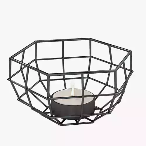 Deco De Ville Geometric Pattern Tea Light Centerpiece Decoration
