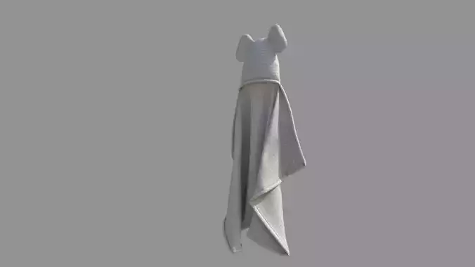 Cute Bathrobes with Hood  3D model