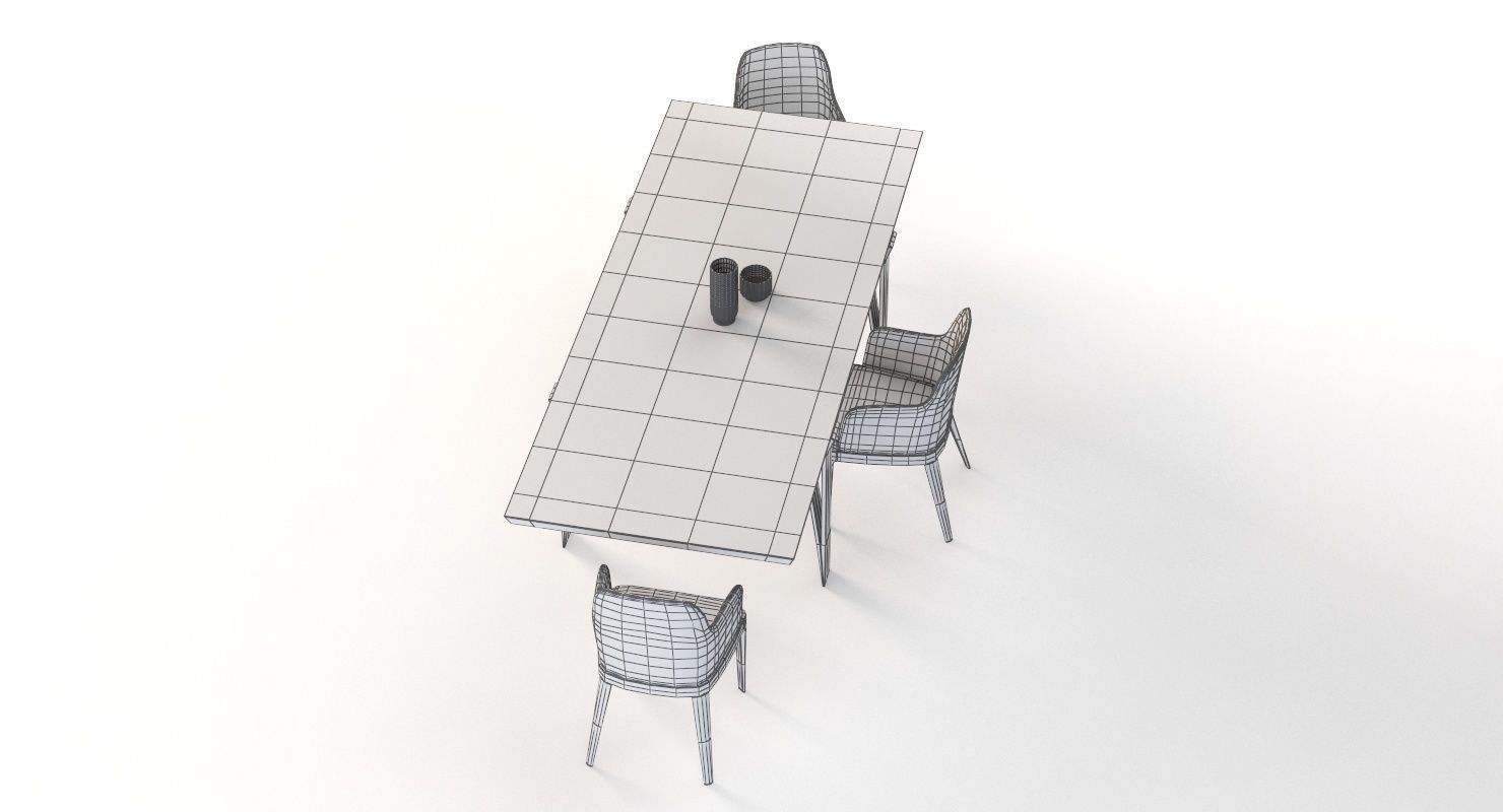 David Dining Table 102 And Chair 3D model_12
