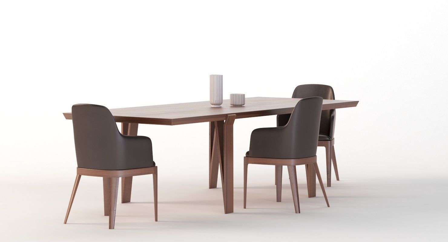 David Dining Table 102 And Chair 3D model_5