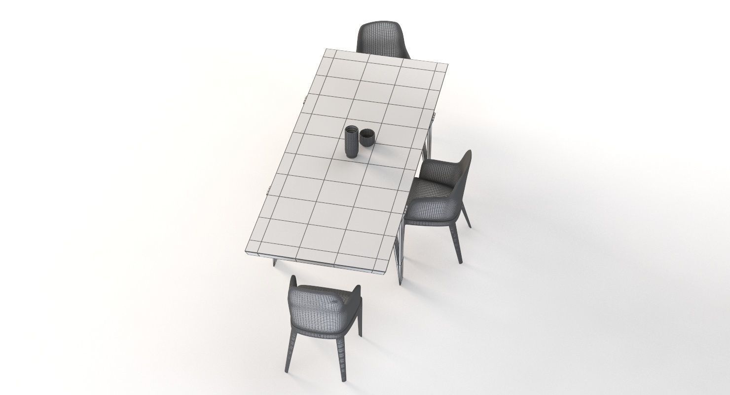 David Dining Table 102 And Chair 3D model_13