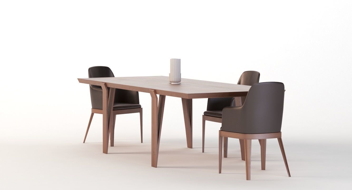 David Dining Table 102 And Chair 3D model_6