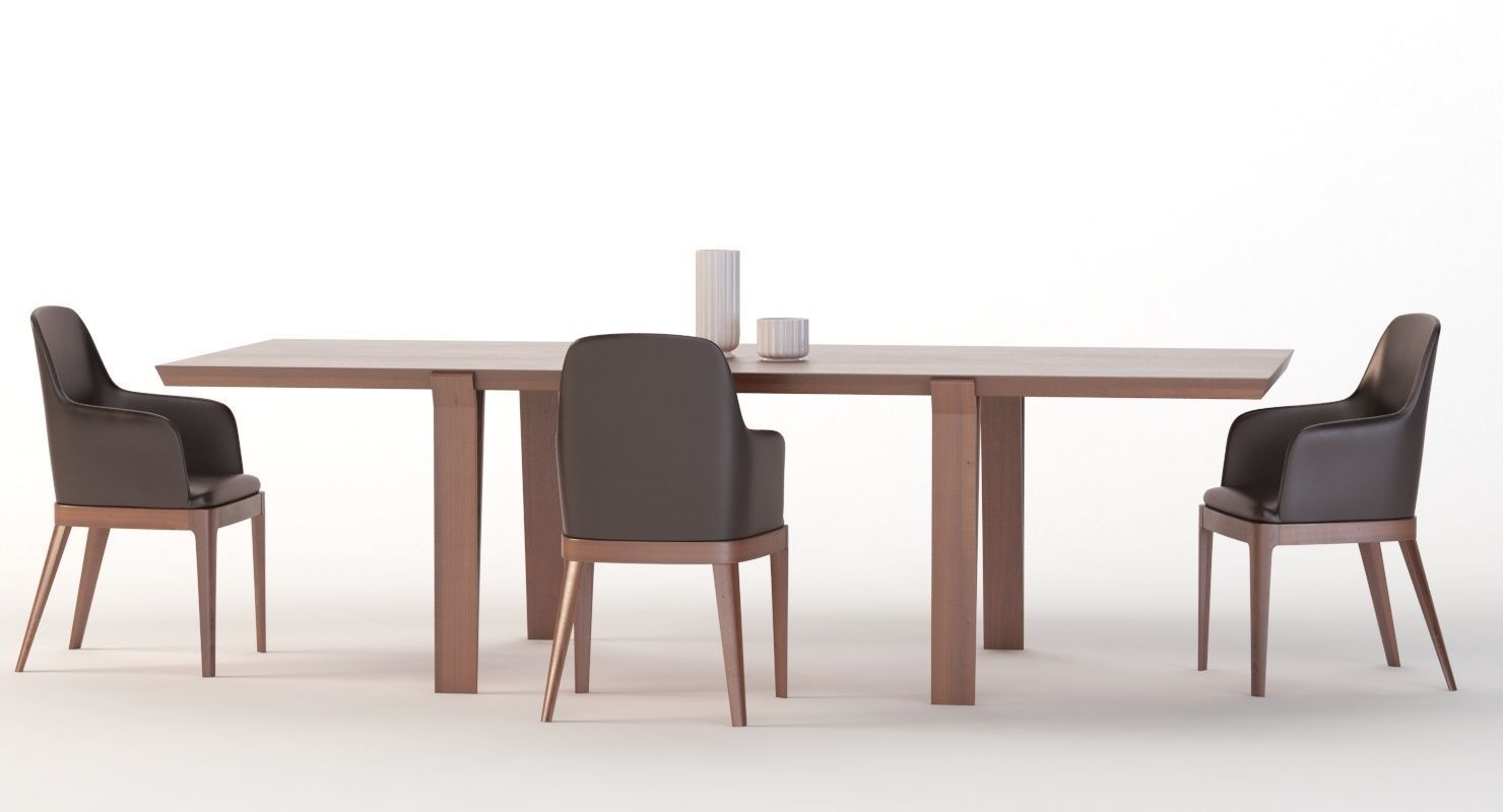 David Dining Table 102 And Chair 3D model_4