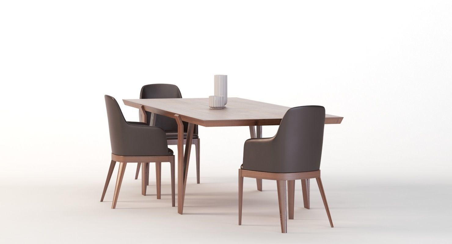David Dining Table 102 And Chair 3D model_3