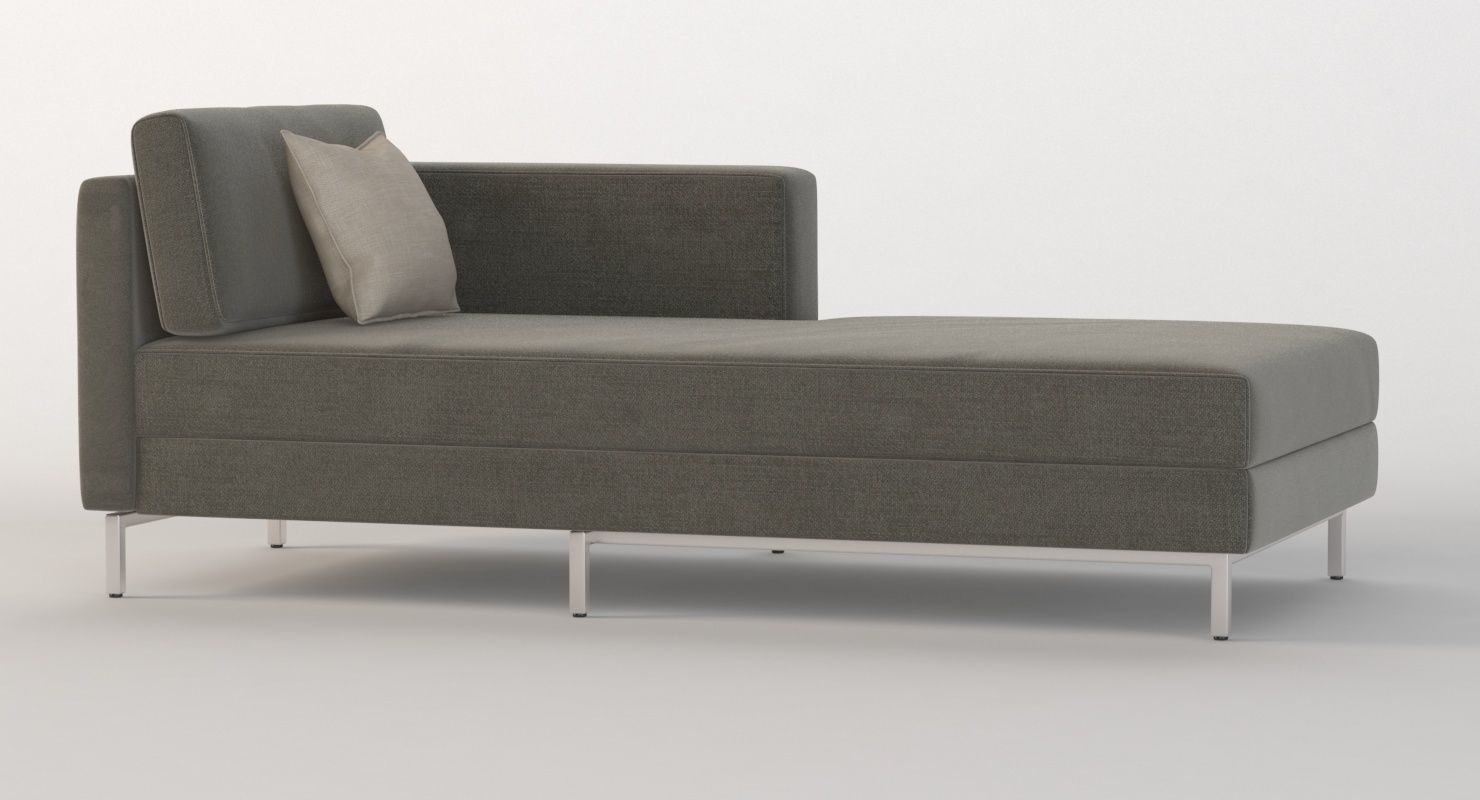 Davenport Bi Sectional Chaise Daybed 3D model_7
