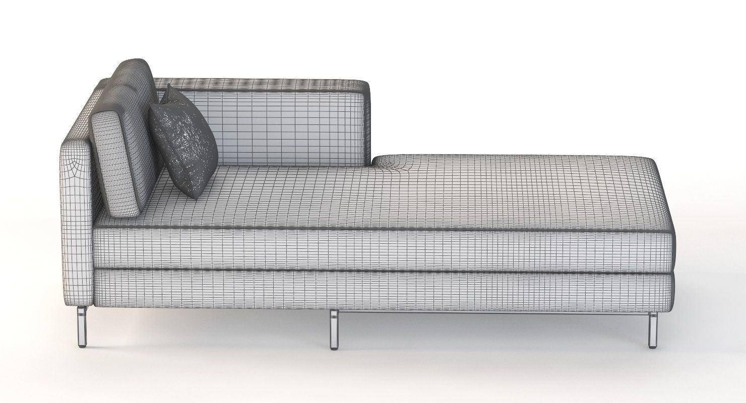 Davenport Bi Sectional Chaise Daybed 3D model_11