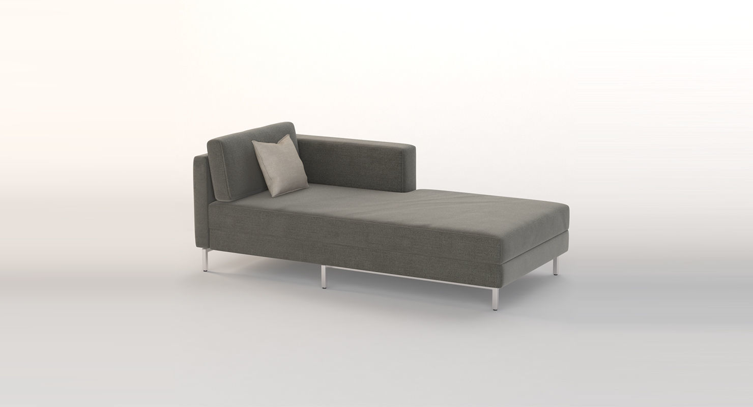 Davenport Bi Sectional Chaise Daybed 3D model_8