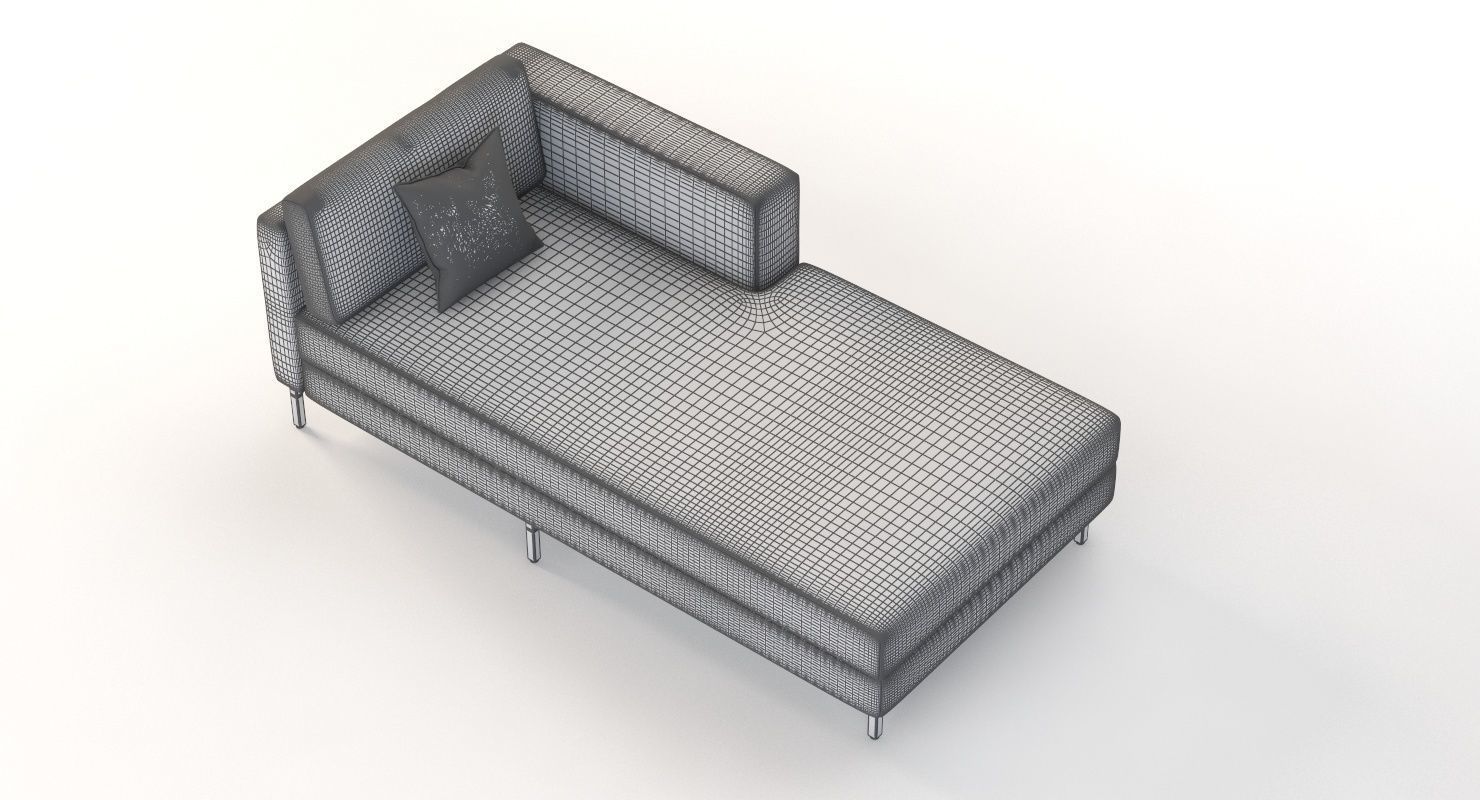 Davenport Bi Sectional Chaise Daybed 3D model_14