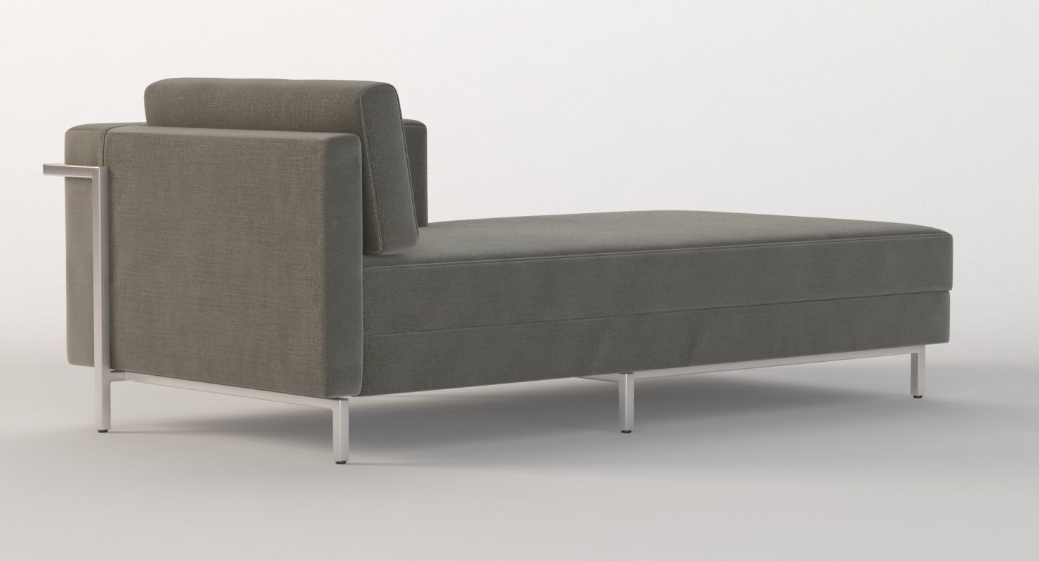 Davenport Bi Sectional Chaise Daybed 3D model_2