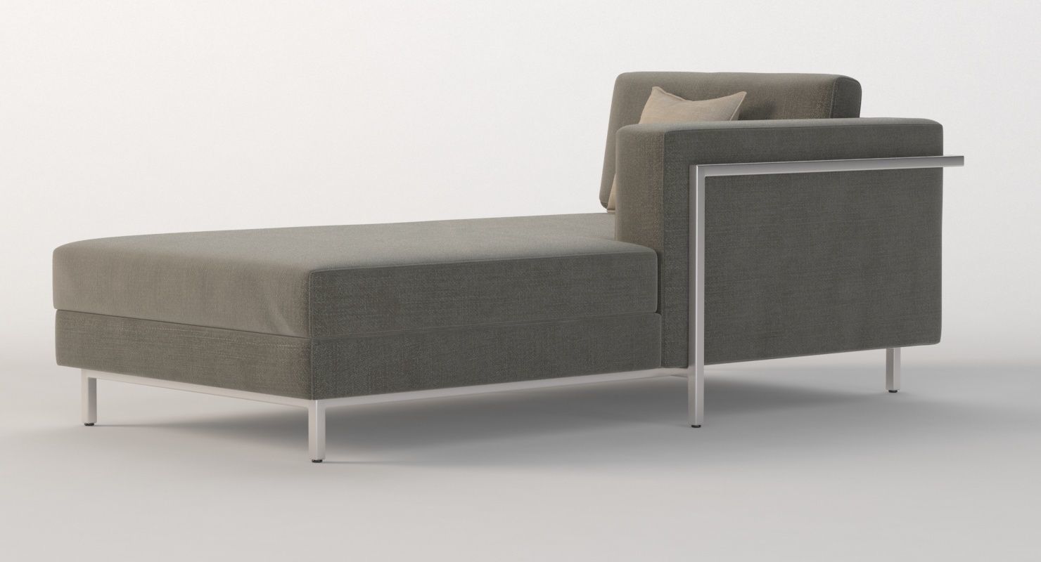 Davenport Bi Sectional Chaise Daybed 3D model_5