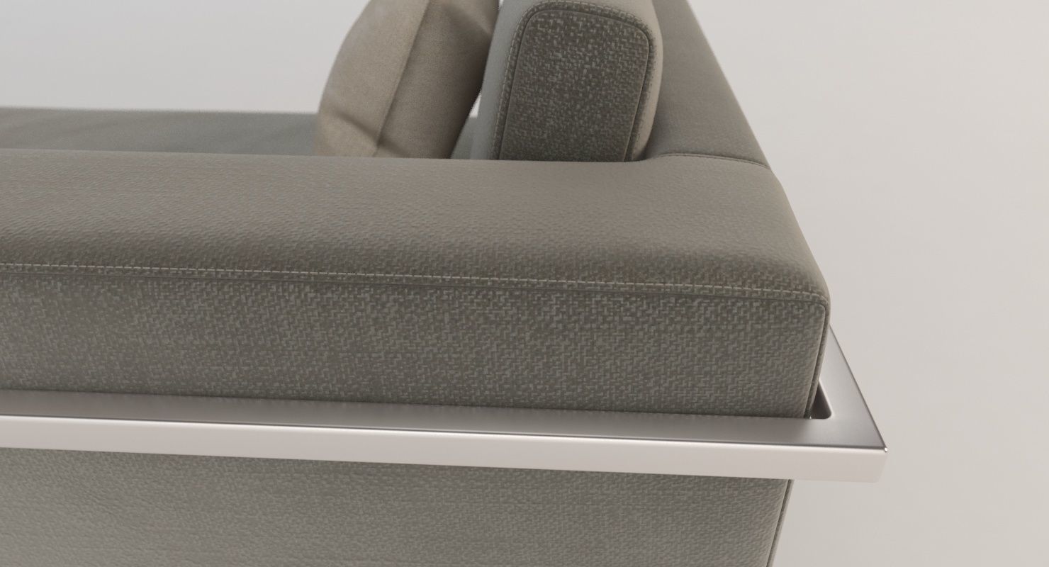 Davenport Bi Sectional Chaise Daybed 3D model_9