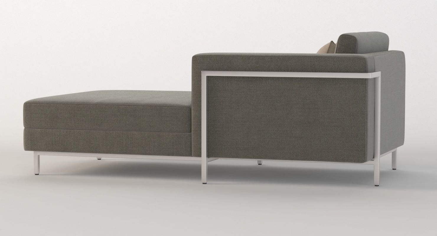 Davenport Bi Sectional Chaise Daybed 3D model_4