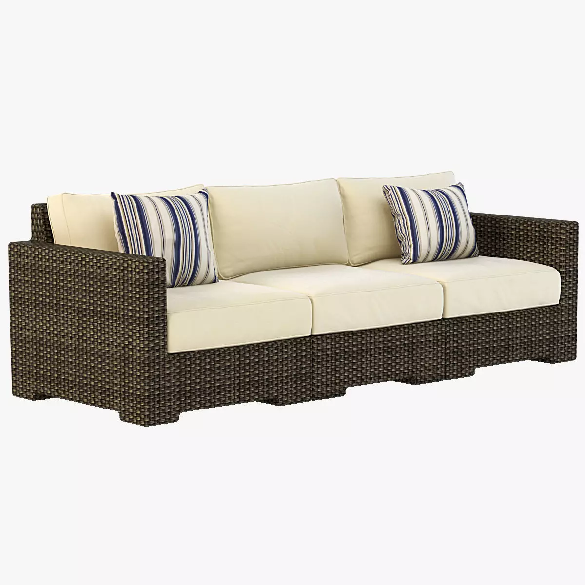 Crate and Barrel Ventura Umber Three Seater Sofa 3D model
