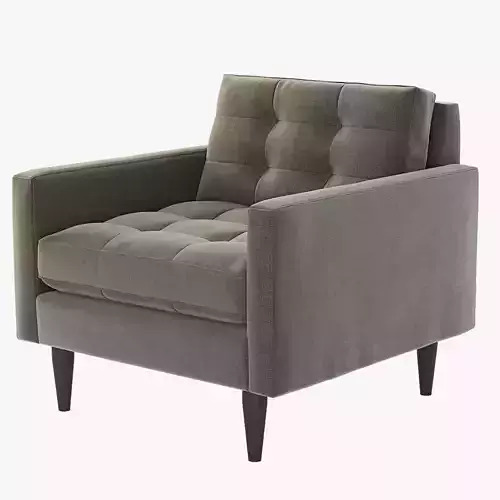 Crate And Barrel Tufted Petrie Midcentury Club Chair