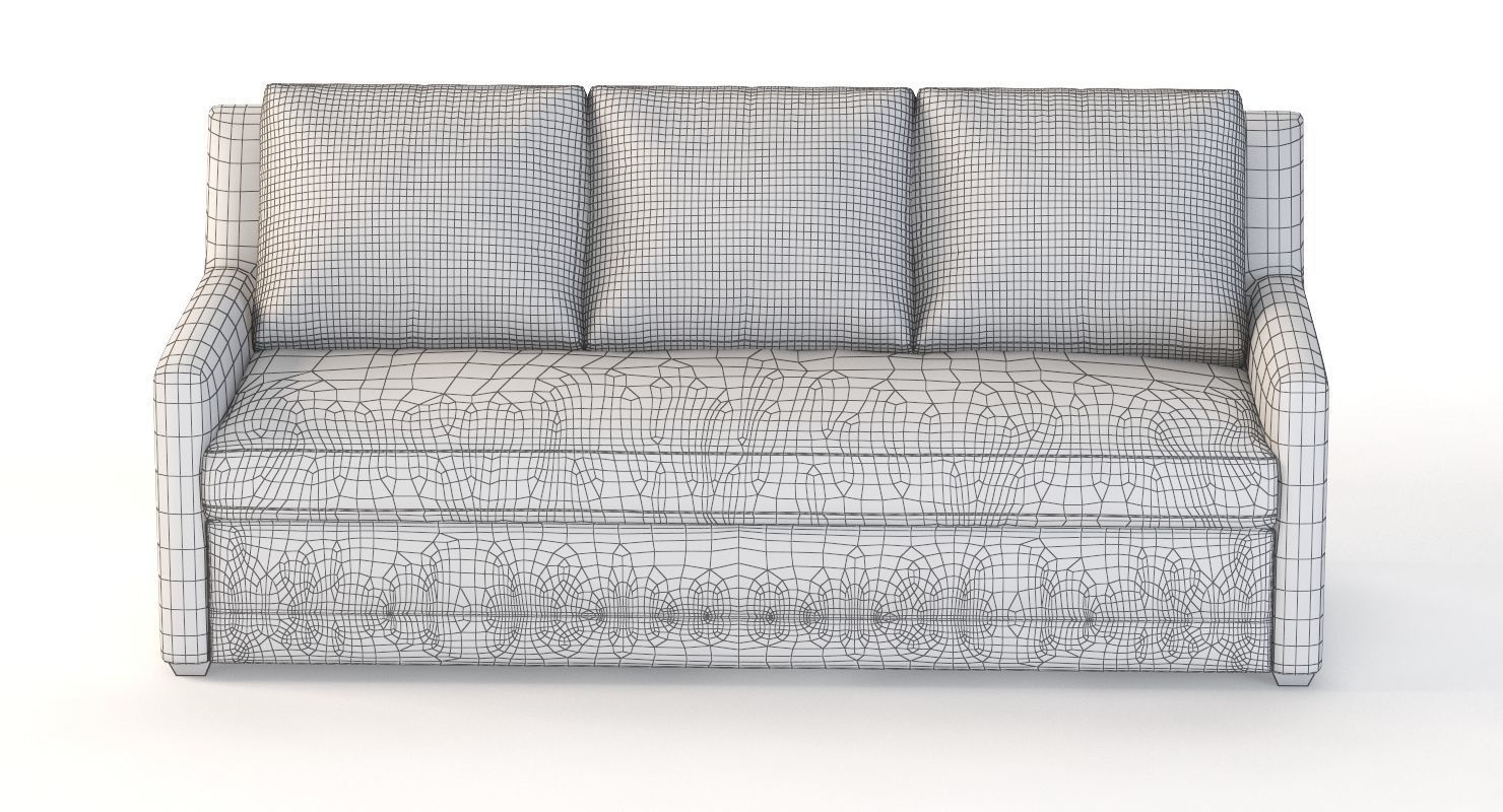 Crate And Barrel Reston Three Seater Sectional Sofa 3D model_9