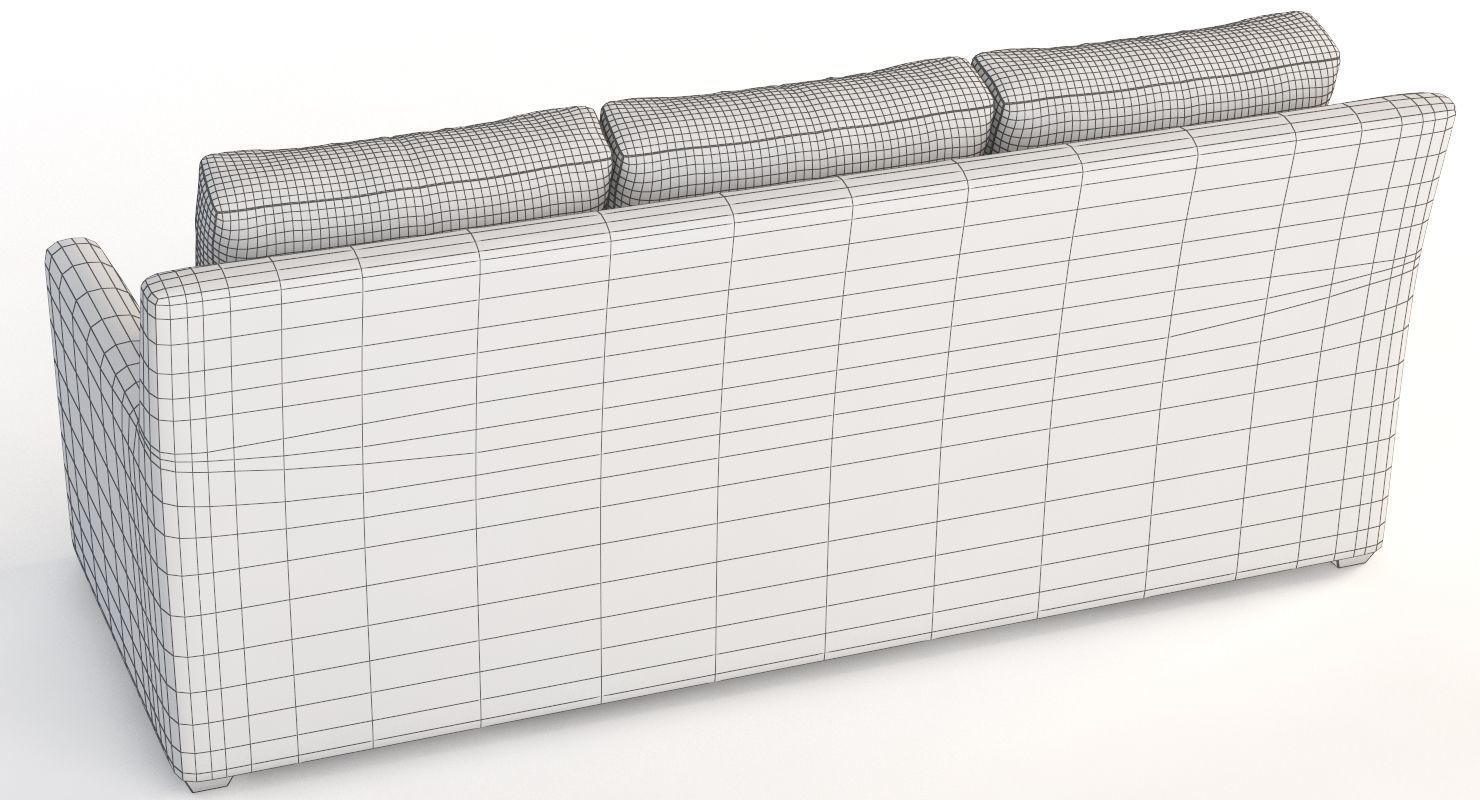 Crate And Barrel Reston Three Seater Sectional Sofa 3D model_10