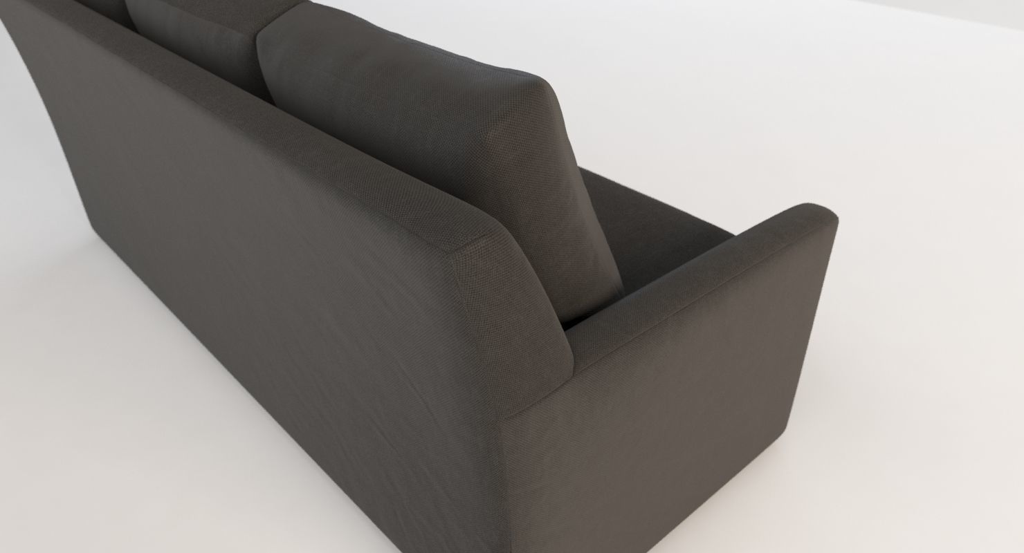 Crate And Barrel Reston Three Seater Sectional Sofa 3D model_2