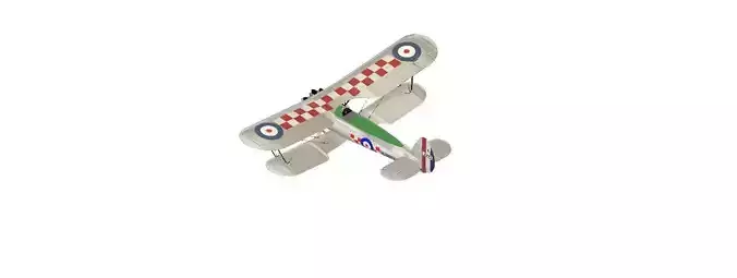 BristolBulldog toy airplane flying